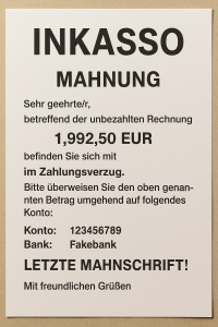 unseriöse Inkassoschreiben
